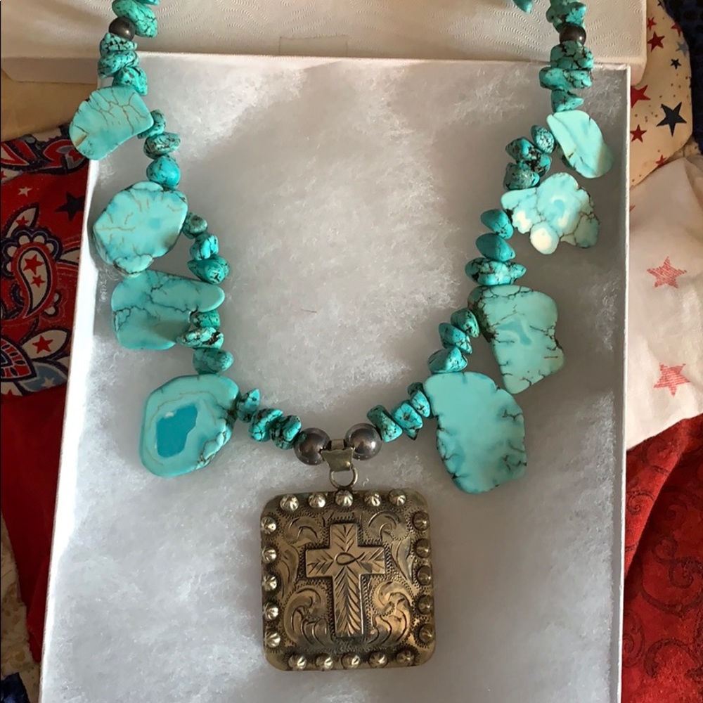Turquoise and sliver necklace